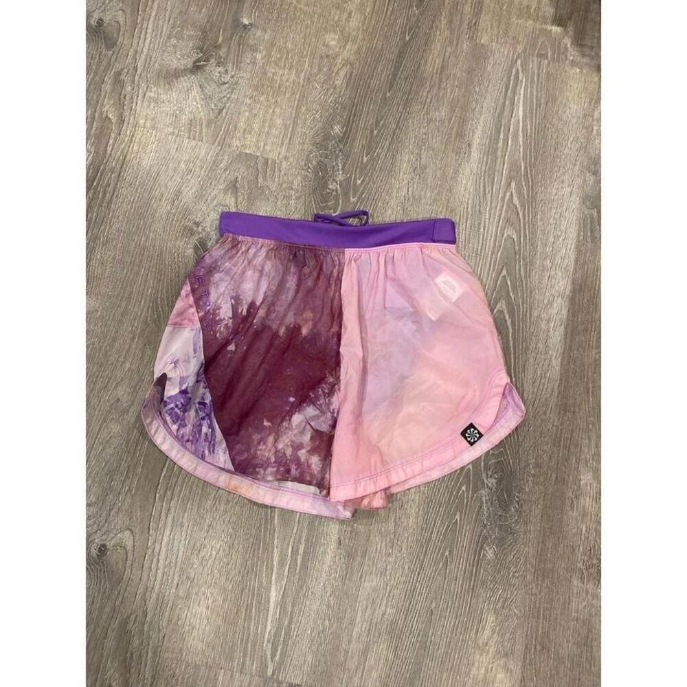 Nike Trail Running Shorts Womens XS Purple Pink Tie‎ Dye Marble Zipper Pockets